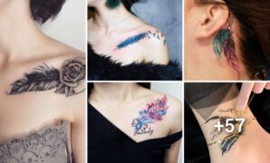 Tatuajes de pluma para mujer-min