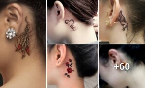 Tatuajes para mujer detrás de la oreja-min