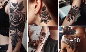 Tatuajes de rosas negras para mujeres